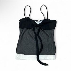 Chic Black and Gray Women's Top